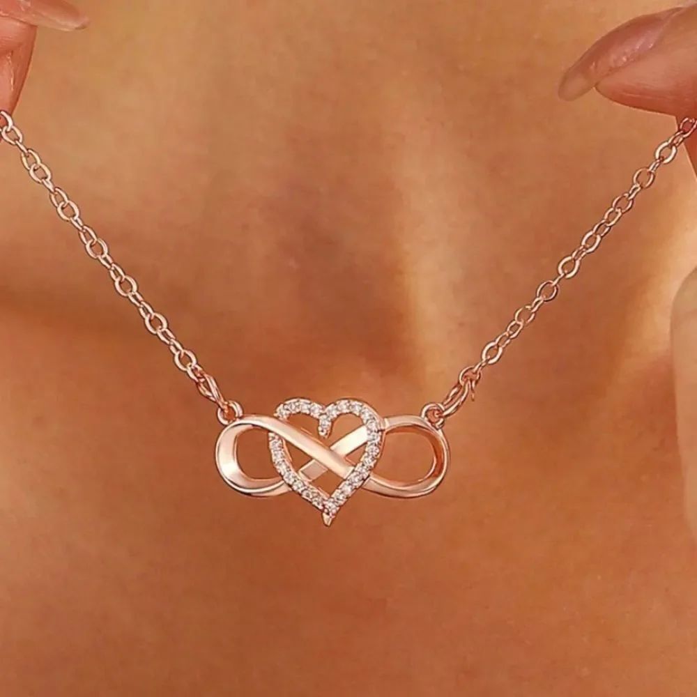 3for$20 Rhinestone Heart Charm Necklace